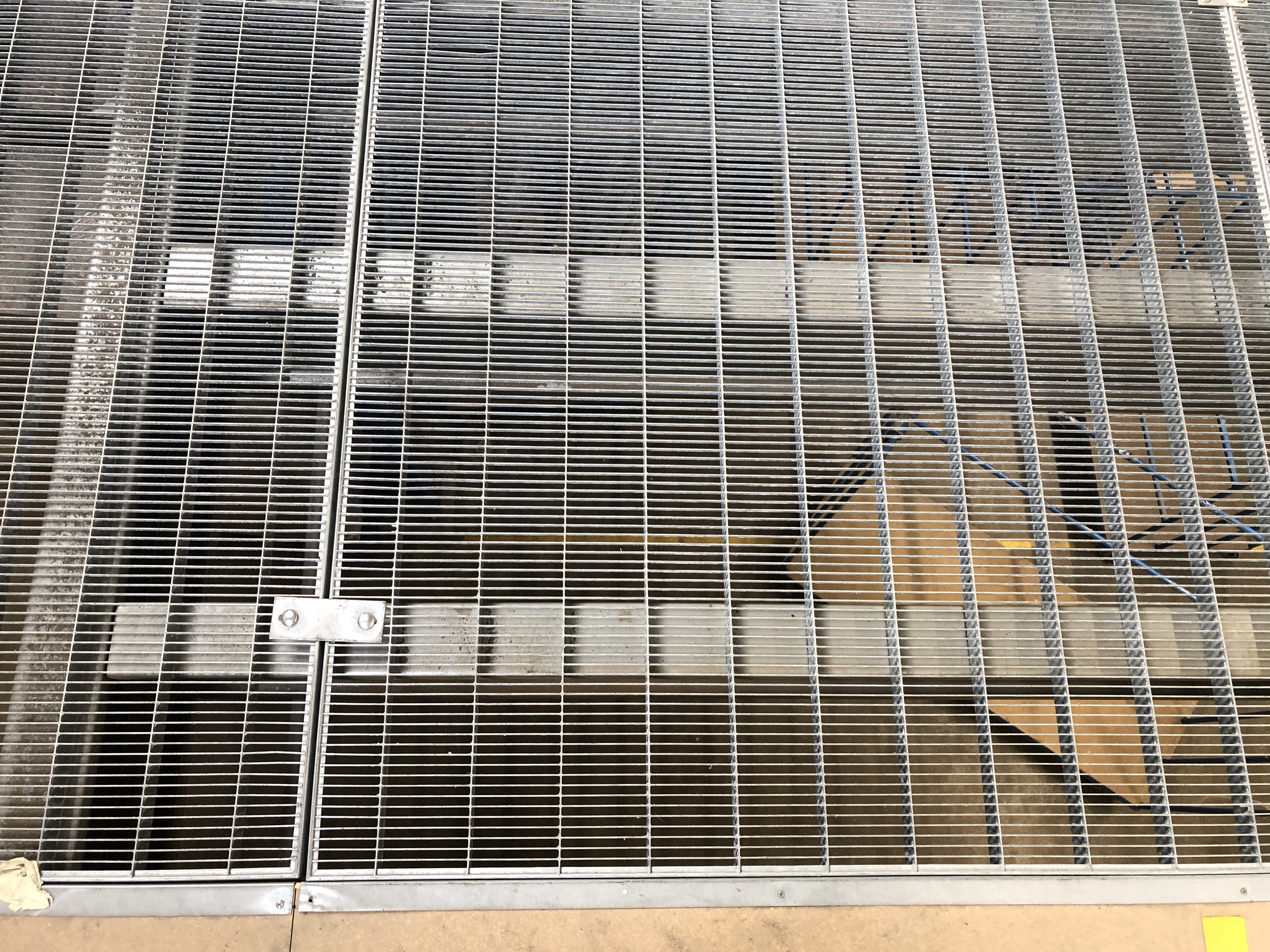 Metal ramp grid detail